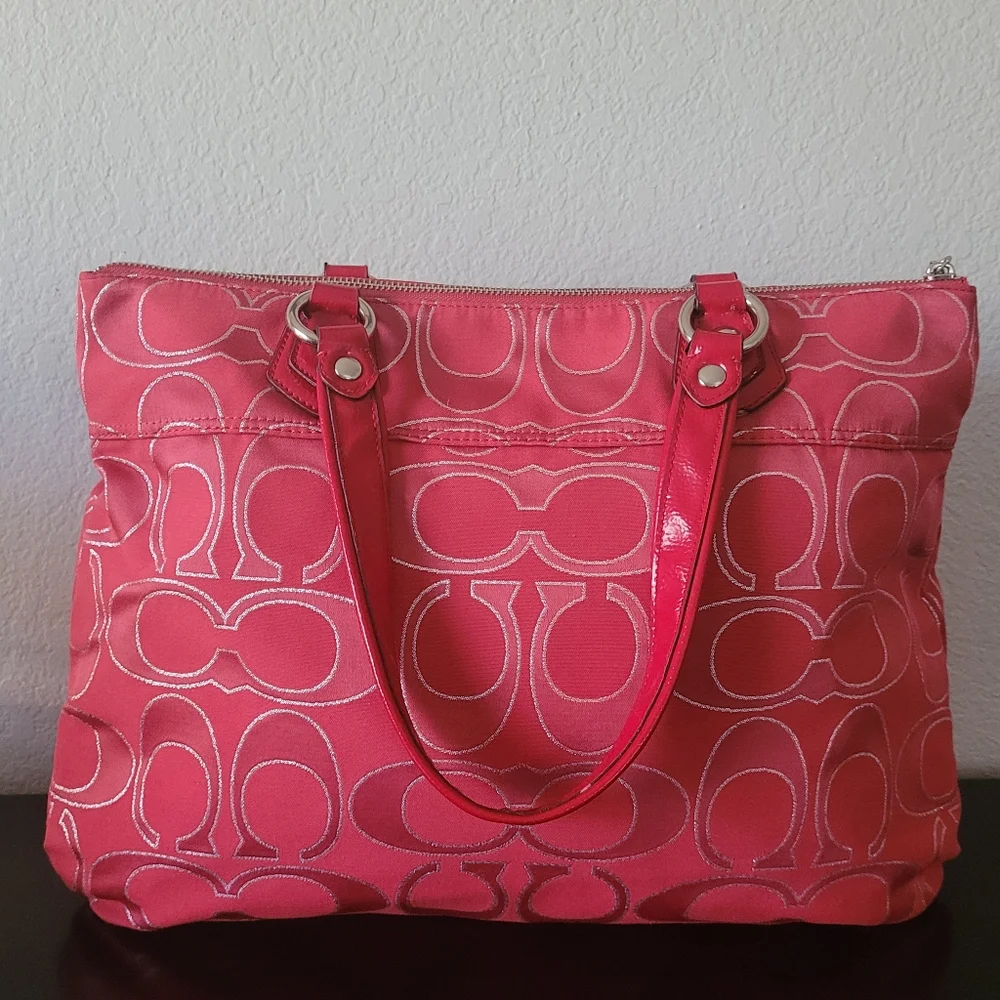 Coach Poppy Lurex Glam Signature Shoulder bag/Tote - Picture 5 of 16